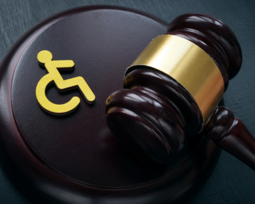 Gavel and disability icon